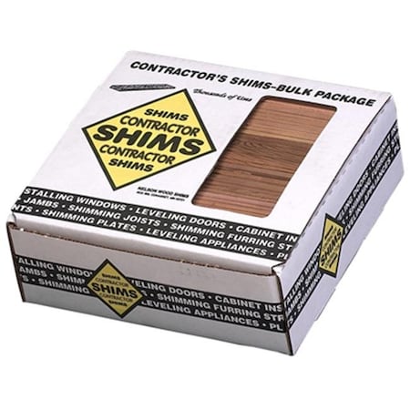 Nelson Wood Shims CSH8-84-320B 8 In. Wood Shim; Pack - 84